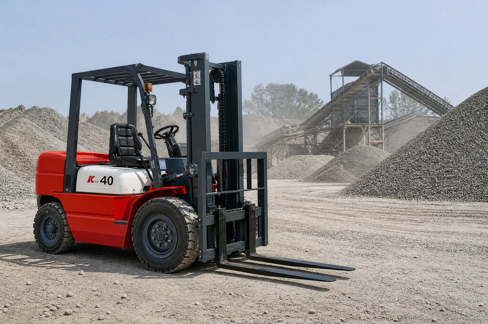 CPC(D)40 4 t diesel forklift working in quarry